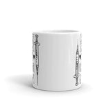 Coffee Scrubs and Rubber Gloves White glossy mug