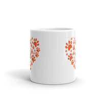 Paw Heart White glossy mug