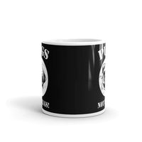 Pugs Not Drugs White glossy mug