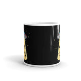 Yin Yang Kitty White glossy mug