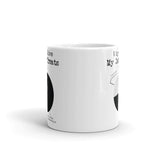 Why I Gives My Cat Treats White glossy mug