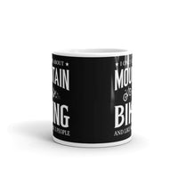 Mountain Biking White glossy mug