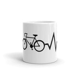 Bike Rythm White glossy mug