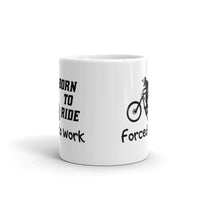 Born to Ride White glossy mug