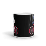 American Biker White glossy mug