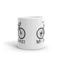 My Therapist White glossy mug