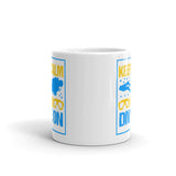 Keep Calm and Dive On White glossy mug