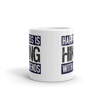 Happiness is Hiking with Friends White glossy mug