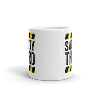 Safety Third White glossy mug