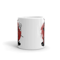 Red Samuri White glossy mug