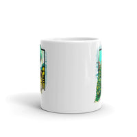 Peacock White glossy mug