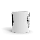 Zombie Head White glossy mug