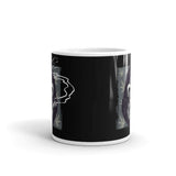 Smoking Gorilla White glossy mug