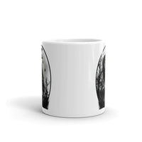 The Raven White glossy mug