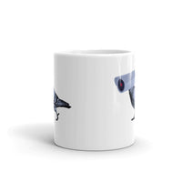 Bird Surveillance White glossy mug