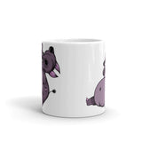 Monster Hippo White glossy mug