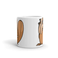 Monster Beaver White glossy mug