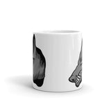 Monster Wolf White glossy mug