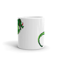 Monster Alligator White glossy mug