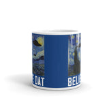 Believe Dat (Painting) White glossy mug