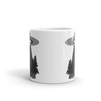 Bigfoot Abduction White glossy mug