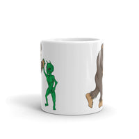 Cryptid High Five White glossy mug