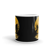 Cryptid Moon White glossy mug