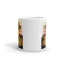 Abduction of Bigfoot White glossy mug