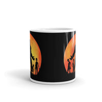 Alien Silhouette White glossy mug