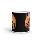 Alien Silhouette White glossy mug