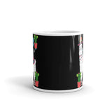 Alien on Llama White glossy mug