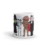 Creep Friends White glossy mug