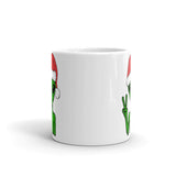 Alien Santa White glossy mug