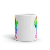 Rainbow Alien White glossy mug