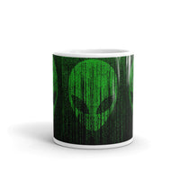 Alien Matrix White glossy mug