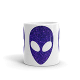 Purple Alien White glossy mug