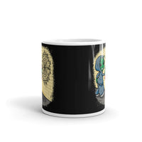 Alien Graffiti White glossy mug