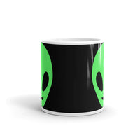 Alien Heads White glossy mug