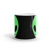 Alien Heads White glossy mug