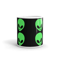 Alien Heads 2 White glossy mug