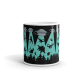 Dino Abduction 1.5 White glossy mug