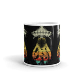 Dino Abduction 2 White glossy mug