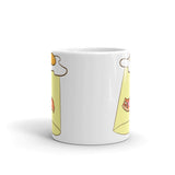 Bacon Abduction 3 White glossy mug