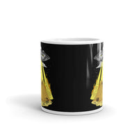 UFO Pyramids White glossy mug