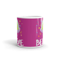 Believe (Alien) White glossy mug