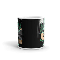 No Aliens White glossy mug