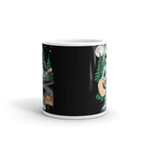 No Aliens White glossy mug