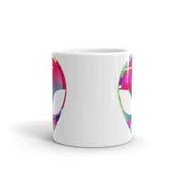 Colorful Alien Head White glossy mug