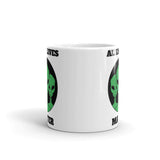 Alien Lives Matter White glossy mug