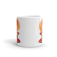 Alien Meditating White glossy mug